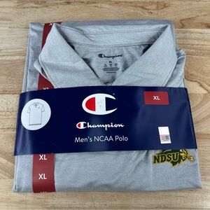 Champion NDSU NCAA Gray Men's Polo Shirt, Multiple Sizes - Brand New